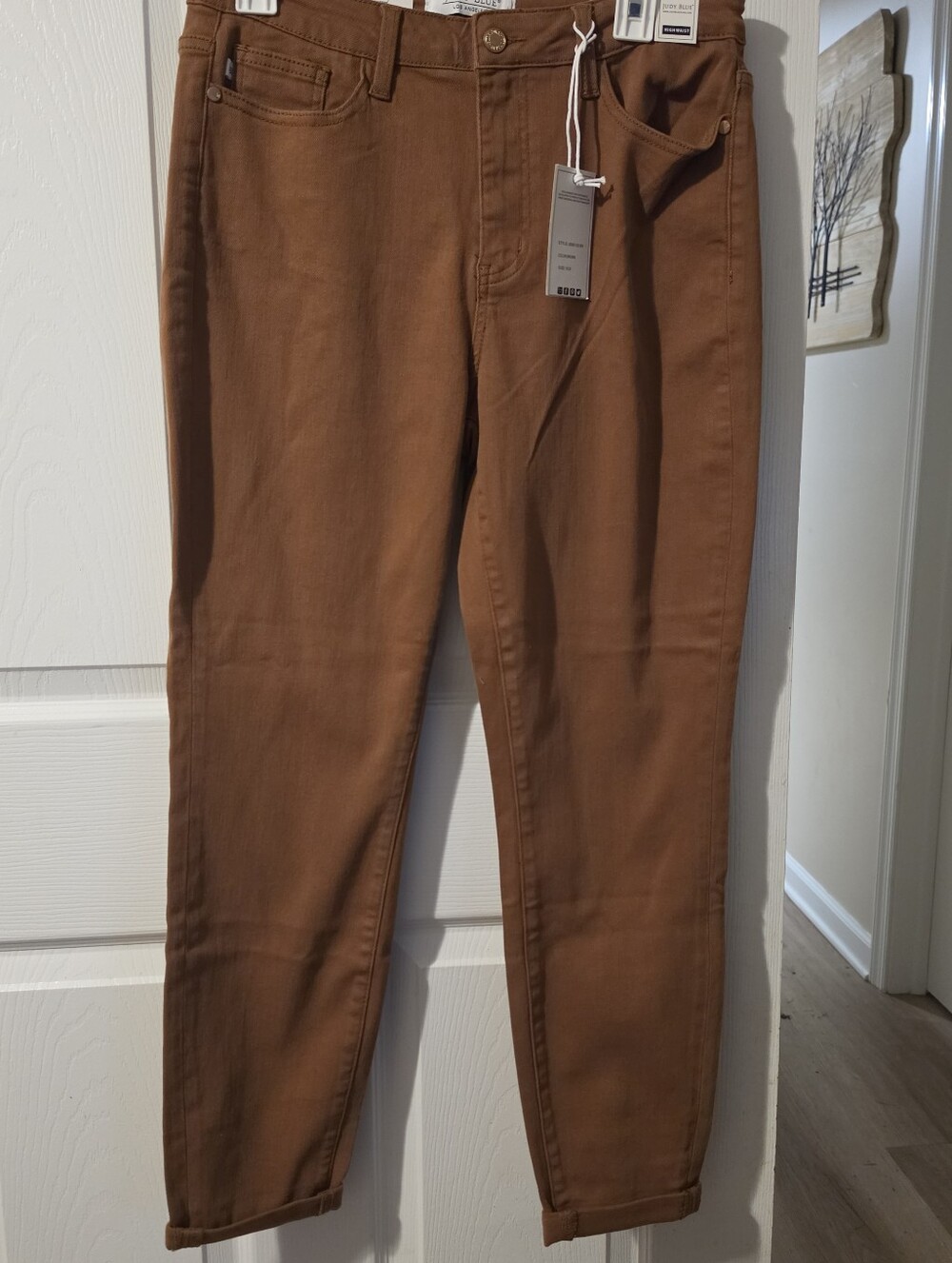 Judy Blue Brown Tapered Skinny Leg Pants